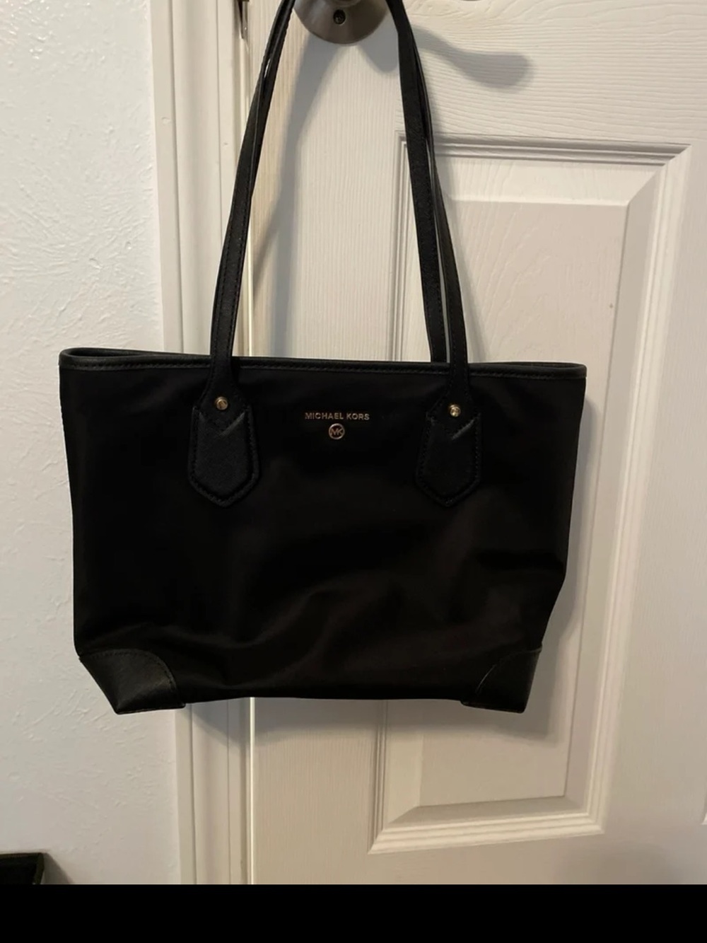 Michael Kors Small Nylon Tote Bag (Black)